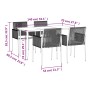 Set comedor jardín 5 pzas y cojines acero ratán sintético negro von , Gartensets - Ref: Foro24-3187067, Preis: 399,38 €, Raba...
