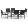 Juego comedor jardín 7 piezas y cojines ratán sintético y acero von , Gartensets - Ref: Foro24-3187006, Preis: 396,00 €, Raba...