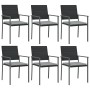 Juego comedor jardín 7 piezas y cojines ratán sintético y acero von , Gartensets - Ref: Foro24-3187006, Preis: 396,00 €, Raba...
