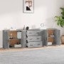 Aparadores 3 piezas madera contrachapada gris cemento de , Aparadores - Ref: Foro24-3185403, Precio: 270,28 €, Descuento: %