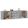 Aparadores 3 piezas madera contrachapada gris cemento de , Aparadores - Ref: Foro24-3185403, Precio: 270,28 €, Descuento: %