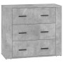 Aparadores 3 piezas madera contrachapada gris cemento de , Aparadores - Ref: Foro24-3185403, Precio: 270,28 €, Descuento: %