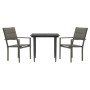 Juego de comedor para jardín 3 piezas acero y textilene negro von , Gartensets - Ref: Foro24-3200734, Preis: 195,46 €, Rabatt: %