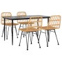 Juego de comedor de jardín 5 piezas ratán sintético by , Garden sets - Ref: Foro24-3157875, Price: 423,38 €, Discount: %