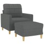 Sillón con taburete tela gris oscuro 60 cm by , Sofas - Ref: Foro24-3200994, Price: 199,21 €, Discount: %