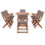 Set de comedor de jardín 9 pzas madera eucalipto textilene gris by , Garden sets - Ref: Foro24-278912, Price: 669,72 €, Disco...