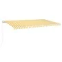 Manual retractable awning with yellow and white LED 600x350 m by vidaXL, Awnings - Ref: Foro24-3069043, Price: 702,34 €, Disc...
