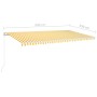 Manuell ausfahrbare Markise mit gelber und weißer LED 600x350 m von vidaXL, Markisen - Ref: Foro24-3069043, Preis: 701,98 €, ...