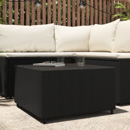 Mesa de centro jardín cuadrada ratán sintético negro 50x50x30cm de , Mesas de jardín - Ref: Foro24-319857, Precio: 49,11 €