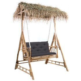 Banco columpio de 2 plazas hojas de palma y cojín bambú 202 cm von , Gartenwippen - Ref: Foro24-3063933, Preis: 484,68 €, Rab...