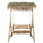 Banco columpio de 2 plazas hojas de palma y cojín bambú 202 cm by , Garden rockers - Ref: Foro24-3063933, Price: 484,68 €, Di...