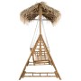 Banco columpio de 2 plazas hojas de palma y cojín bambú 202 cm by , Garden rockers - Ref: Foro24-3063933, Price: 484,68 €, Di...