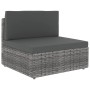 Juego muebles de jardín 9 pzas y cojines ratán sintético gris by , Garden sets - Ref: Foro24-3067176, Price: 830,44 €, Discou...