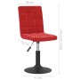 Sillas de comedor giratorias 2 uds terciopelo rojo vino tinto von , Essstühle - Ref: Foro24-335747, Preis: 110,26 €, Rabatt: %