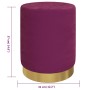 Taburete redondo con almacenaje terciopelo morado von , Klapphocker und Stühle - Ref: Foro24-340288, Preis: 50,37 €, Rabatt: %