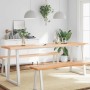 Tablero mesa madera tratada borde natural marrón 220x40x(2-4)cm by , Table tops - Ref: Foro24-363986, Price: 84,76 €, Discoun...
