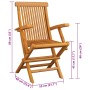Sillas de jardín 2 uds madera maciza de teca con cojines rojos von , Gartenstühle - Ref: Foro24-3062493, Preis: 187,89 €, Rab...