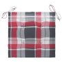 Sillas de jardín 6 uds madera teca con cojines a cuadros rojos by , Garden chairs - Ref: Foro24-3062554, Price: 427,34 €, Dis...