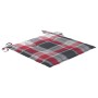 Sillas de jardín 2 uds madera teca con cojines a cuadros rojos de , Sillas de jardín - Ref: Foro24-3062500, Precio: 194,92 €