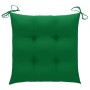 Sillas de jardín 4 uds madera maciza de teca con cojines verdes von , Gartenstühle - Ref: Foro24-3065637, Preis: 378,32 €, Ra...