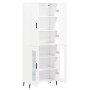 Aparador alto madera contrachapada blanco 69,5x34x180 cm by , Sideboards - Ref: Foro24-3195747, Price: 177,66 €, Discount: %
