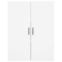 Aparador alto madera contrachapada blanco 69,5x34x180 cm by , Sideboards - Ref: Foro24-3195747, Price: 177,66 €, Discount: %