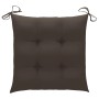 Sillas de jardín 3 uds madera teca con cojines gris taupe by , Garden chairs - Ref: Foro24-3062537, Price: 239,11 €, Discount: %