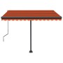 Toldo de pie automático naranja y marrón 350x250 cm by , Awnings - Ref: Foro24-3069730, Price: 488,54 €, Discount: %