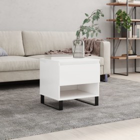Mesa de centro madera de ingeniería blanco brillo 50x46x50 cm by , Coffee table - Ref: Foro24-830928, Price: 44,10 €, Discoun...
