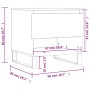 Mesa de centro madera de ingeniería blanco brillo 50x46x50 cm by , Coffee table - Ref: Foro24-830928, Price: 44,10 €, Discoun...