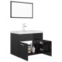Glänzend schwarzes Badezimmermöbelset aus Holzwerkstoff von vidaXL, Badezimmermöbel - Ref: Foro24-3071322, Preis: 191,56 €, R...