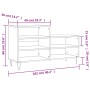 Mueble zapatero madera contrachapada roble ahumado 102x36x60 cm by , Shoe racks and shoe organizers - Ref: Foro24-831393, Pri...