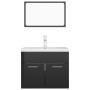 Glänzend schwarzes Badezimmermöbelset aus Holzwerkstoff von vidaXL, Badezimmermöbel - Ref: Foro24-3071322, Preis: 191,56 €, R...