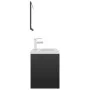Juego de muebles de baño madera de ingeniería negro brillo de vidaXL, Muebles de baño - Ref: Foro24-3071322, Precio: 181,21 €...