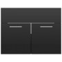Juego de muebles de baño madera de ingeniería negro brillo de vidaXL, Muebles de baño - Ref: Foro24-3071322, Precio: 191,56 €