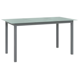 Mesa de jardín de aluminio y vidrio gris claro 150x90x74 cm by , Garden tables - Ref: Foro24-312204, Price: 182,77 €, Discoun...