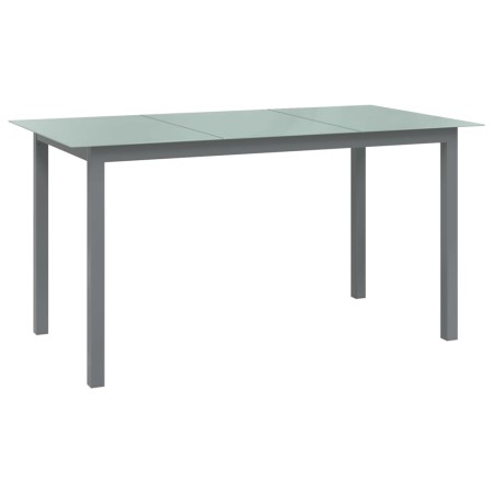 Mesa de jardín de aluminio y vidrio gris claro 150x90x74 cm by , Garden tables - Ref: Foro24-312204, Price: 182,77 €, Discoun...