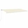 Manual retractable awning with cream-colored LED 600x350 cm by vidaXL, Awnings - Ref: Foro24-3069042, Price: 747,60 €, Discou...