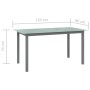 Mesa de jardín de aluminio y vidrio gris claro 150x90x74 cm by , Garden tables - Ref: Foro24-312204, Price: 182,77 €, Discoun...