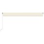 Manual retractable awning with cream-colored LED 600x350 cm by vidaXL, Awnings - Ref: Foro24-3069042, Price: 732,07 €, Discou...