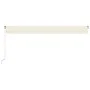 Manual retractable awning with cream-colored LED 600x350 cm by vidaXL, Awnings - Ref: Foro24-3069042, Price: 747,60 €, Discou...