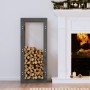 Estante para leña madera maciza de pino gris 41x25x100 cm by , Accessories for bags and firewood holders - Ref: Foro24-822409...