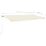 Manual retractable awning with cream-colored LED 600x350 cm by vidaXL, Awnings - Ref: Foro24-3069042, Price: 747,60 €, Discou...