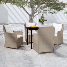 Juego de comedor de jardín 5 piezas con cojines marrón de , Conjuntos de jardín - Ref: Foro24-3099554, Precio: 696,71 €, Desc...
