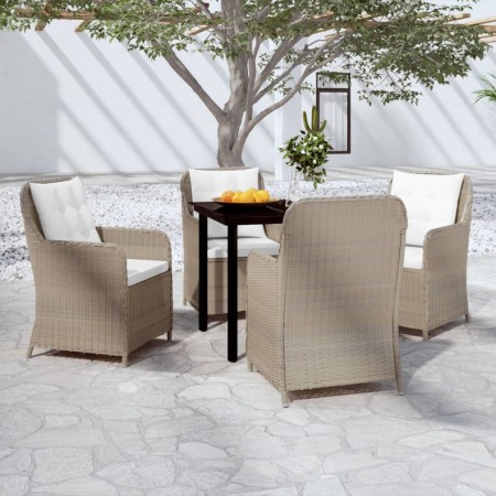 Juego de comedor de jardín 5 piezas con cojines marrón von , Gartensets - Ref: Foro24-3099554, Preis: 696,71 €, Rabatt: %