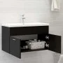 Black engineered wood cabinet with sink by vidaXL, bathroom vanities - Ref: Foro24-3070830, Price: 180,52 €, Discount: %