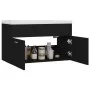 Black engineered wood cabinet with sink by vidaXL, bathroom vanities - Ref: Foro24-3070830, Price: 180,52 €, Discount: %