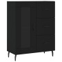 Aparador de madera de ingeniería negro 69,5x34x90 cm von , Sideboards - Ref: Foro24-828061, Preis: 101,11 €, Rabatt: %