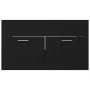 Black engineered wood cabinet with sink by vidaXL, bathroom vanities - Ref: Foro24-3070830, Price: 180,52 €, Discount: %