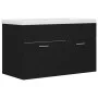 Black engineered wood cabinet with sink by vidaXL, bathroom vanities - Ref: Foro24-3070830, Price: 180,52 €, Discount: %